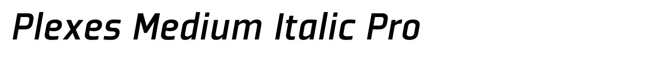 Plexes Medium Italic Pro